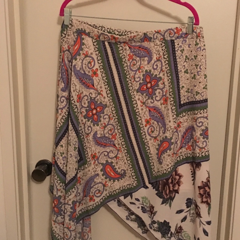 Anthropologie asymmetrical skirt